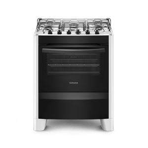 Fogão 5 Bocas Continental Automático Branco com Mesa de Inox (FC5CB)