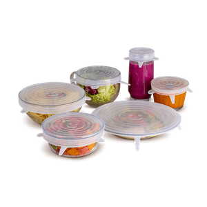 Kit 6 Tampas de silicone flexíveis  Continental