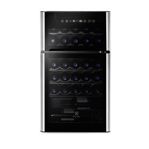 Adega Vinho Climatizada Electrolux 29 Garrafas 2 Portas Dual Zone e Acabamento Inox (ACD29)