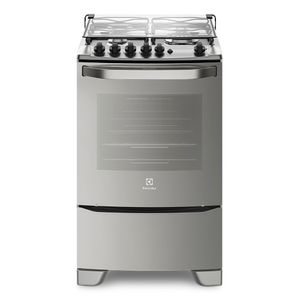 Fogão 4 Bocas Electrolux Prata com Grill e Tripla Chama (56GXQ)