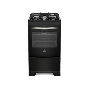 Fogão 4 Bocas Electrolux Preto com Mesa de Vidro e Porta Full Glass (52LPV)