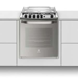 Fogão 4 Bocas de Embutir Electrolux Prata com Grill e Tripla Chama (56EXT)