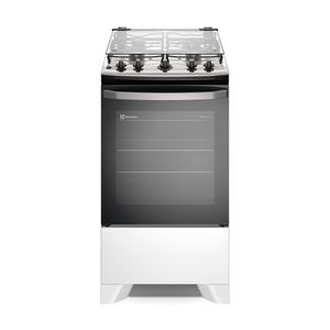 Fogão 4 bocas Electrolux Branco Efficient com Mesa Inox, PerfectCook e VaporBake (FE4IB)