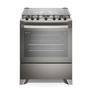 Fogão 5 bocas Electrolux Cinza Experience com Mesa Inox, Timer e Tripla Chama (FE5TC)