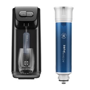 Kit Purificador Água Gelada 3 Níveis Preto Efficient (PE15P) + Filtro/Refil Original de Água Acqua Pure para Purificador Electrolux